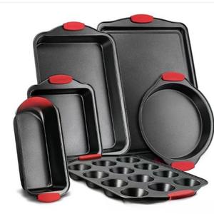 Sıcak Satış 10 Parça Çevre Dostu Karbon Çelik Kek Kalıbı Seti Silikon Saplı Yüksek Sıcaklıkta Yapışmaz Fırına Uygun - Product Image 5