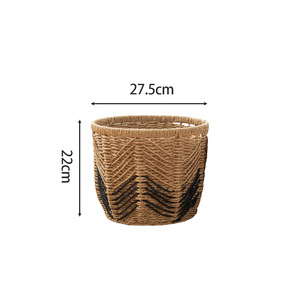 Panier de rangement <span class=keywords><strong>en</strong></span> corde de papier tressé à la main pour salon, pour collations, jouets, tri de vêtements sales, décoration intérieure - Product Image 6