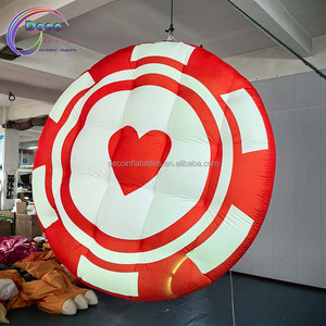 Logotipo Inflable Colgante, Decoración para Fiesta de la Serie de Póker, con <span class=keywords><strong>Soplador</strong></span> Eléctrico, Multicolor, Personalizable - Product Image 2