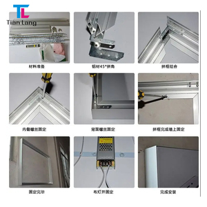 Advertising <strong>Display</strong> Light Box Extrusion Frame Aluminium Profile Manufacturer 40*80 for Single Sided Fabric <strong>Lightbox</strong> - Product Image 5