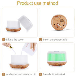 Mini humidificateur Light And Shadow, diffuseur d'huile essentielle de 300Ml avec lumière LED, utilisation domestique, alimenté par USB - Product Image 5