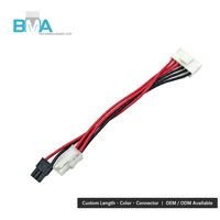 وصلة كابلات OEM على شكل Y من نوع JST 3.96 مم 6 سنون إلى Molex 4.2 مم 4 سنون و 3.0 مم 3 سنون، كابل UL1007 18AWG للمعدات الصناعية
