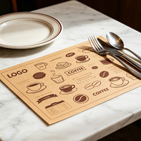 Napperons en papier personnalisés jetables pour hôtels et restaurants, avec logo, pour plateaux et menus