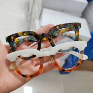 Liquidation de stock Montures optiques en acétate épais Livraison rapide Lunettes mixtes de haute qualité Échantillon de stock Lunettes de lot mixte Optique - Product Image 3