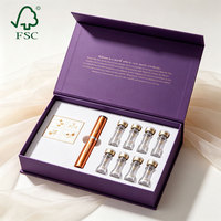Kotak Lipat Mewah dengan Penutup Magnetik, Kardus Kaku, Kemasan Set Botol Ampul Farmasi, Vial Peptida, dan Pena, dengan Insert EVA Custom