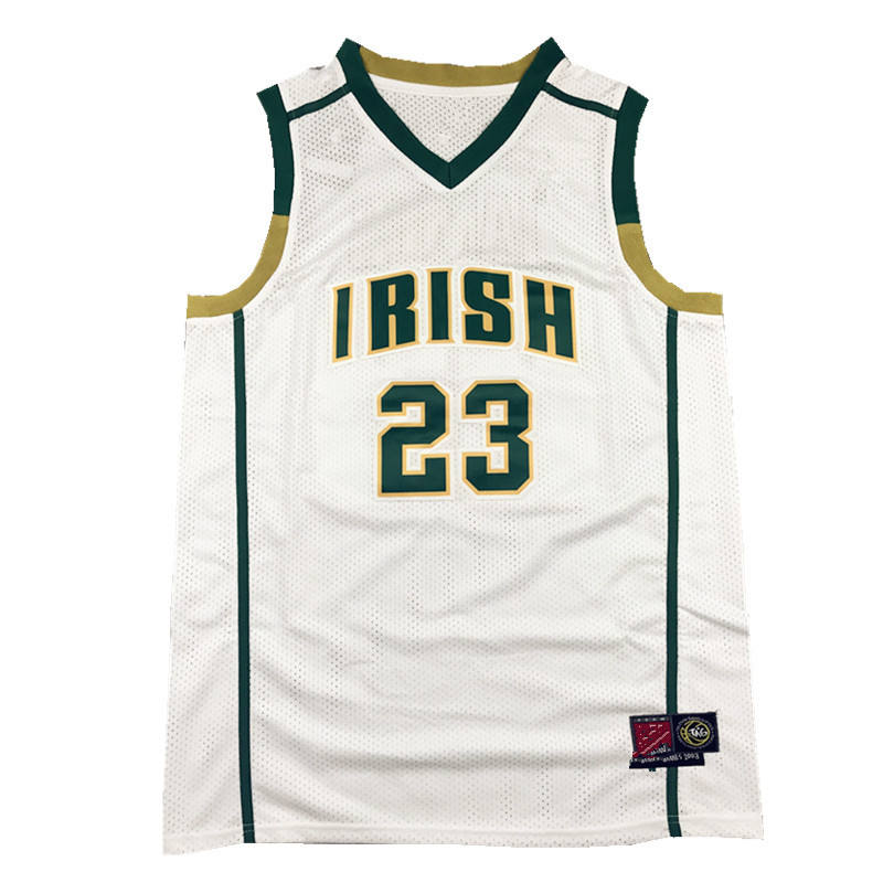Drop Shipping Classics White Embroidery Basketball Uniform Jersey