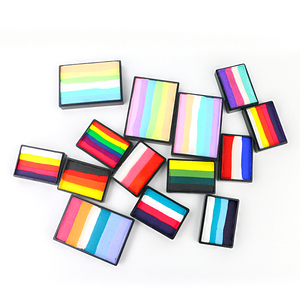 Payaso profesional hombres 10g no tóxico que brilla en la oscuridad Aqua Split Cake pintura corporal de <span class=keywords><strong>cara</strong></span> blanca a base de agua <span class=keywords><strong>para</strong></span> niños - Product Image 2