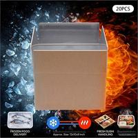Grande boîte d'expédition isolée de 12x10x8 pouces Carton mobile en aluminium réutilisable pour aliments surgelés chauds 2mm pour emballage de sushi au sucre