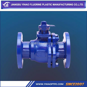 วาล์วลูกวาล์วแบบแมนนวลซับฟลูออรีนทั้งสี่ตัวการควบคุม FEP PFA PTFE PVDF สแตนเลสการเชื่อมต่อกับรอยเชื่อม - Product Image 2