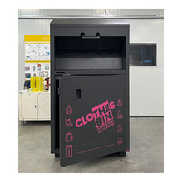 Poubelle de collecte sécurisée en acier pour chaussures, vêtements et vêtements recyclés, pour les dons caritatifs, fabriquée aux États-Unis