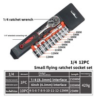 Ensemble complet de clés à cliquet et douilles, outils de réparation pour voiture et maison, double usage, accès rapide