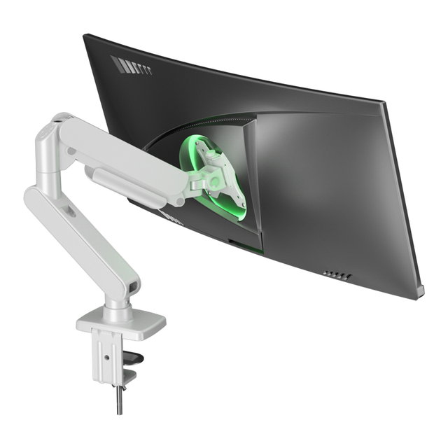 New Fully Adjustable Single Arm LCD LED Monitor Stand Desk Mount 17-35" Screen VESA 75/100mm Cold Rolled Steel Black 360