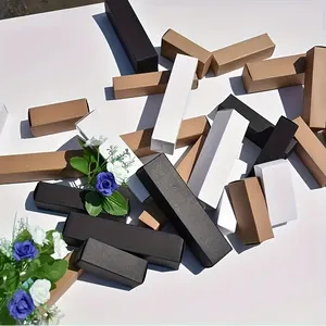Exquisite Kraft Paper Boxes for Cosmetics Perfumes Food Rectangular Universal White Black Brown-for Lipstick Gift Set Packaging - Product Image 2