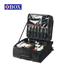 OBOX Ensemble 2 en 1 d'artiste professionnel Sac à roulettes cosmétique Valise en nylon Voyage Roulant Maquillage Stockage Train Case - Product Image 4