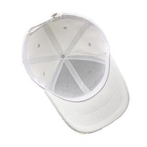 Casquette de baseball en velours côtelé brodée 3D vintage personnalisée, blanche, réglable, pour homme et femme, pour l'automne et l'hiver - Product Image 5