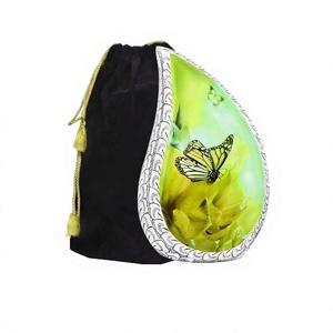 Yellow <b>Butterfly</b> Decorative Urn for Human Ashes Engraved Aluminum Tear Drop Urn for Ashes <b>Butterflies</b> & Flower Teardrop Urn - Product Image 1