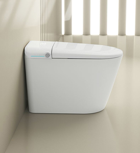 WC moderne pour appartement, à poser au sol, avec économie d'<span class=keywords><strong>eau</strong></span>, télécommande, siège chauffant, chasse d'<span class=keywords><strong>eau</strong></span> à jet siphonique, en céramique, siphon en S - Product Image 3