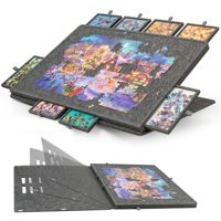 Table de puzzle en feutre de 1500 pièces avec support et couvercle, table de puzzle réglable avec 6 tiroirs, épaisseur 9 mm, fabricant ODM/OEM