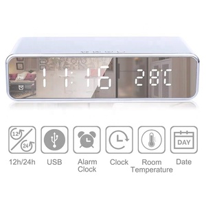 2020 Thiết Kế Mới Biểu Tượng Tùy Chỉnh 5W/10W Bộ Sạc Không Dây Với Đồng Hồ Báo Thức Kỹ Thuật Số LED - Product Image 2