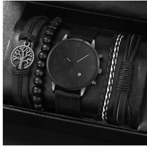 New 3 Pcs Set, Người Đàn Ông Đồng Hồ Sang Trọng Thiết Kế Thời Trang Hợp Kim Lưới Đồng Hồ Thạch Anh Người Đàn Ông Của Đồng Hồ Quà Tặng Với Vòng Đeo Tay Với Hộp/ - Product Image 6
