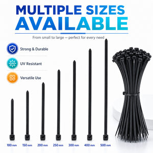 Abrazaderas de Cable Autoblocantes PA66 de 4 Pulgadas, <span class=keywords><strong>Correas</strong></span> de Nailon Resistentes a la Intemperie de 4*100 mm, Resistencia a la Tracción de 40 LB, Abrazaderas Industriales de Alto Impacto - Product Image 2