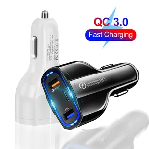 אוניברסלי Usb Qc 3.0 רכב מטען סוג C פ"ד 35W מהיר טעינה נייד טלפון כדור LED תצוגה עבור רכב אוטובוס/משאית/ג 'יפ