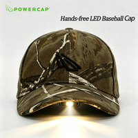 Casquette de baseball LED camouflage ODM, rechargeable par USB, pour la chasse, la pêche et le camping