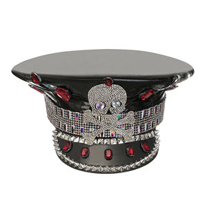 Festival de música para <span class=keywords><strong>mujer</strong></span>, <span class=keywords><strong>sombrero</strong></span> de capitán <span class=keywords><strong>Steampunk</strong></span> con diamantes de imitación a granel con gafas para Halloween, fiesta de Navidad, disfraz de Cosplay - Product Image 3