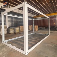 Estructura de Contenedor de Acero Ligero Prefabricado de 20 pies, Estructura Modular para Casa, Habitación, Contenedor, para Exteriores
