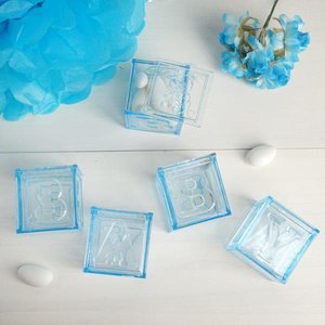 Boîte à bonbons en acrylique coloré pour bébé, boîte à dragées en plexiglas, blocs de construction en acrylique pour bébé, alphabet rempli de blocs en plexiglas pour fête de bébé - Product Image 6