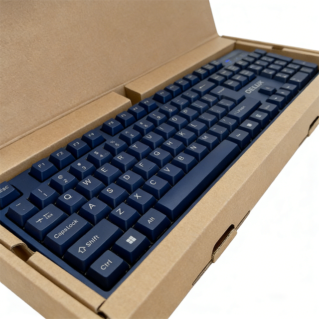 Wholesale Custom Waterproof Matt Lamination Corrugated Kraft Paper Packaging Box for Keyboard Mouse-Blue Gift Box for Consumer