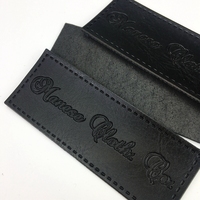 Étiquette en cuir gaufré personnalisée pour vêtements en jean de marque, étiquette en PU, patch