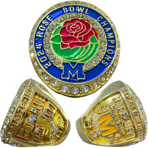 El último juego de anillos de 4 piezas de <span class=keywords><strong>Michigan</strong></span> Champion de alta calidad y asequible para anillos de campeonato de fútbol masculino - Product Image 5