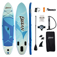 Fayean 2025 Bleu Enfants Adulte En Plastique sup Board Électrique Jet Fins Surf Planche De Surf sup Paddle Board avec Fenêtre Transparente