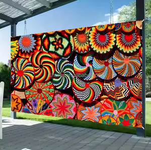Fondo con Temática Etíope, Cestas Habesha Hechas a Mano en Etiopía, Decoración Colorida para Fiestas de Etiopía y África - Product Image 4
