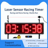 Cronómetro Láser con Cable y Pantalla LED de 2.3/5/8 Pulgadas, Temporizador de Radar Inalámbrico para Carreras, Sistema de Cronometraje de Pista para Atletas, Reloj para Carreras a Pie