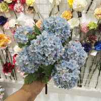 Buket Viburnum Bola Salju Buatan 6 Kepala 35cm, Bunga Sutra untuk Dekorasi Vas Rumah dan Centerpiece Pernikahan, Bunga Sutra Bentuk Bola
