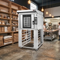 Four à convection rotatif électrique à 5 plateaux, four rotatif commercial pour boulangerie avec support pour la cuisson du pain et des pâtisseries