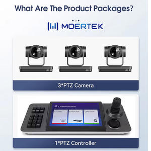 ชุดควบคุมกล้อง IP POE 4K PTZ พร้อมกล้องติดตามอัจฉริยะ AI กล้องถ่ายทอดสด สวิตช์วิดีโอ Ndi สำหรับงานโบสถ์ - Product Image 2