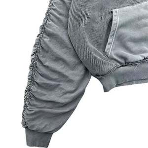 Sudadera con capucha y cremallera lavada vintage personalizada para hombre chaqueta con capucha de gran tamaño de algodón pesado 100% para estilo informal de invierno - Product Image 4