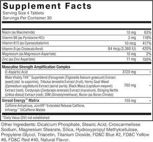 Booster de vitalité pour hommes 120 capsules - Formule 9-en-1 avec acide <span class=keywords><strong>D</strong></span>-Aspartique <span class=keywords><strong>et</strong></span> Fenugrec pour soutenir l'énergie, la force <span class=keywords><strong>et</strong></span> l'endurance - Product Image 2