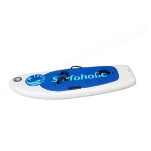 Tabla de surf inflable azul-blanca personalizada de alta calidad, Base de fibra de carbono Unisex, tabla de surf hidrofoil, OEM cometa, tabla inflable de agua - Product Image 6