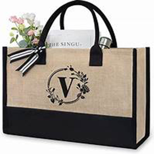 <strong>Wholesale</strong> High Quality Reusable Natural <strong>Jute</strong> Shopping <strong>Tote</strong> <strong>Bags</strong> with Logos - Product Image 5