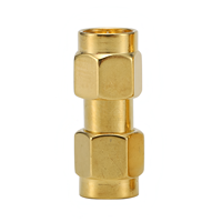 Conector Coaxial RF SMA-JJ Chapado en Oro, Tipo Recto, Adaptadores RF con Pin Interno para Comunicaciones Inalámbricas