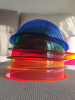 Acrylique Plexiglas Couverture Abat-Jour Lumière Lampe Hémisphère Cache-Poussière Coloré Demi-Cercle Pmma Globe Clair Dôme Alimentaire
