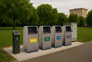 Attrezzatura per la raccolta sotterranea del sistema di pattumiera intelligente personalizzabile per il riciclaggio dei bidoni della spazzatura sotterranei - Product Image 5