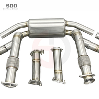 Système d'échappement complet SDO Performance SS304 pour Chevrolet Corvette C8 Stingray Z51 6.2L 2020-2026 avec soupape électrique et downpipe droit