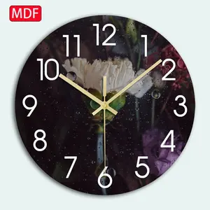 DIY Design Heat Transfer Decorative Wooden Wall Clocks MDF Sublimation Blanks Wall Clock