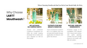 น้ำยาบ้วนปาก LARTT พรีเมียม ปราศจากสารสกัดจากแอลกอฮอล์ ขนาดปกติ ผสมฟลูออไรด์และสารสกัดจากสมุนไพร สำหรับการดูแลช่องปากอย่างอ่อนโยนทุกวัน จากประเทศเกาหลี - Product Image 5