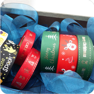 Árbol de Navidad <span class=keywords><strong>cinta</strong></span> patrón personalizado 100 tejer grogrén (ligamento tafetán de poliéster <span class=keywords><strong>cinta</strong></span> - Product Image 3